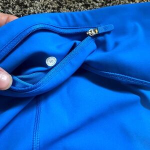 Size 10 lululemon pool side blue full length leggings wore once in EUC $50
